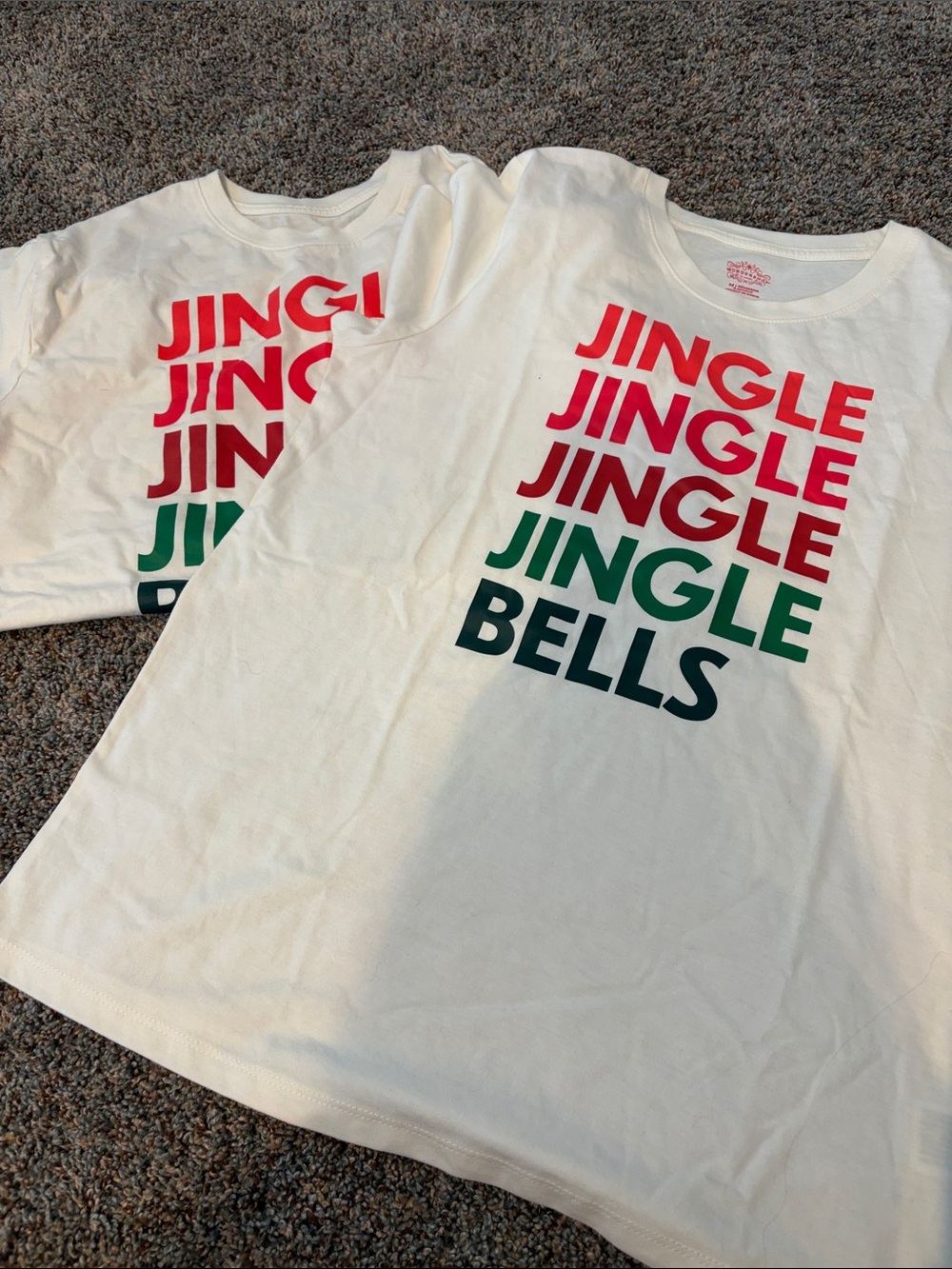 2 "Jingle Bells" Holiday Graphic Tee -Womens/Mens
